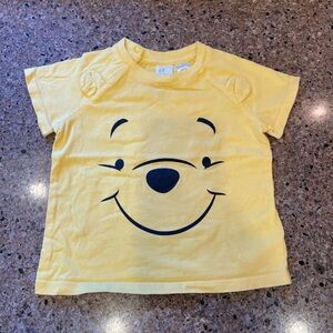 H&M Yellow Winnie the Pooh Smile Graphic Tee
